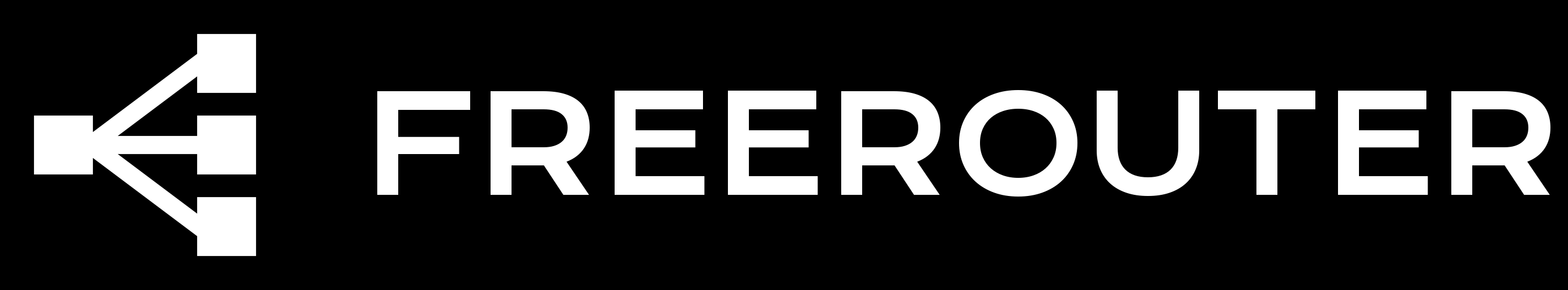 FreeRouter wordmark lockup, white