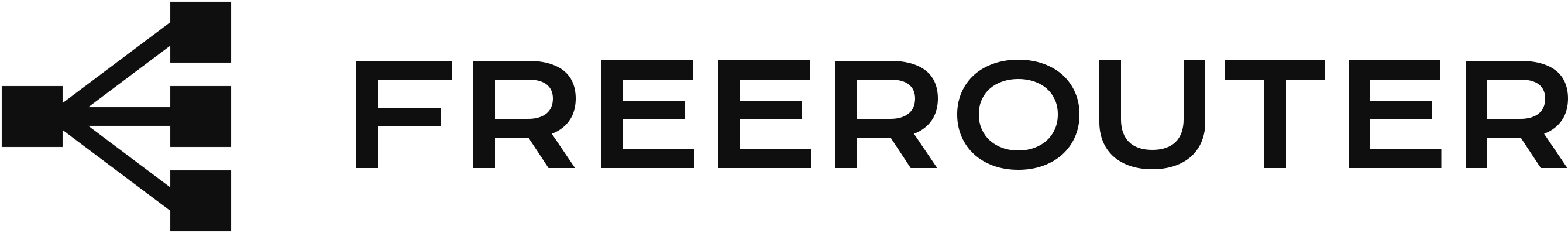 FreeRouter wordmark lockup, dark